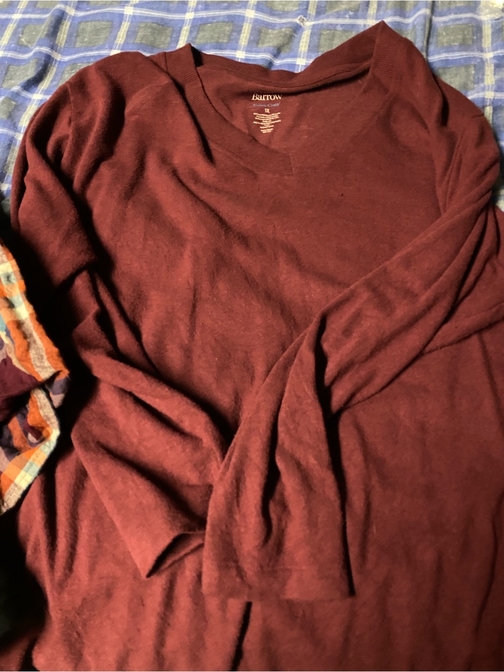 V-Neck Sweater - Deep Burgundy
